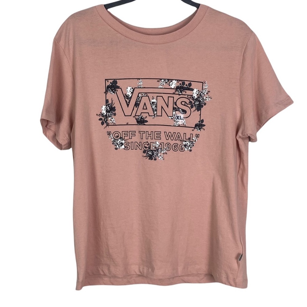 *SOLD* NWT Vans Off The Wall Dusty Rose Pink Graphic T-Shirt Size XL - Picture 1 of 7